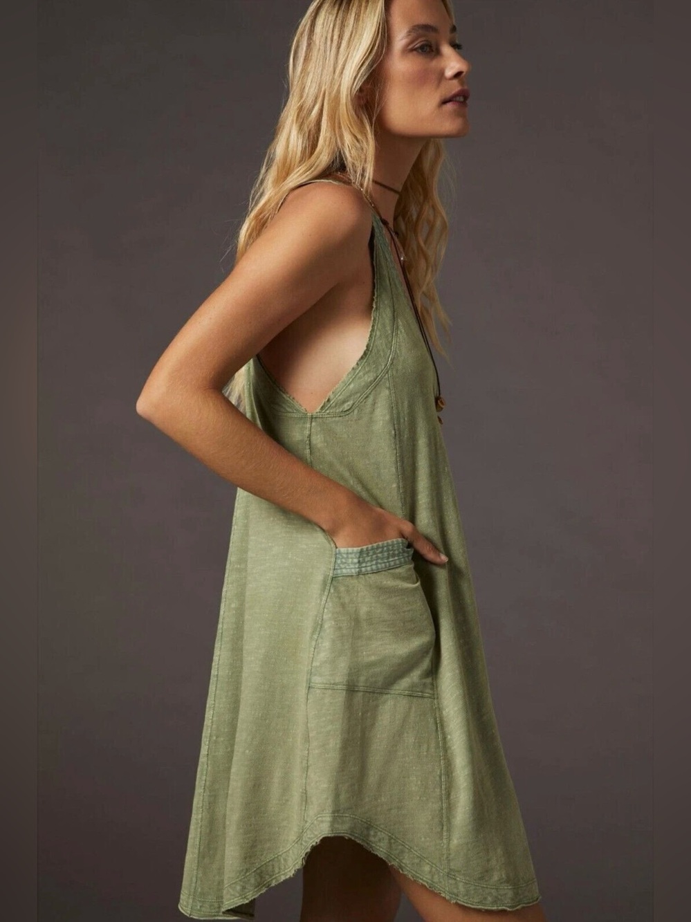 Daily Practice by Anthropologie The Carlie V-Neck Mini Dress, Size M - Picture 2 of 12